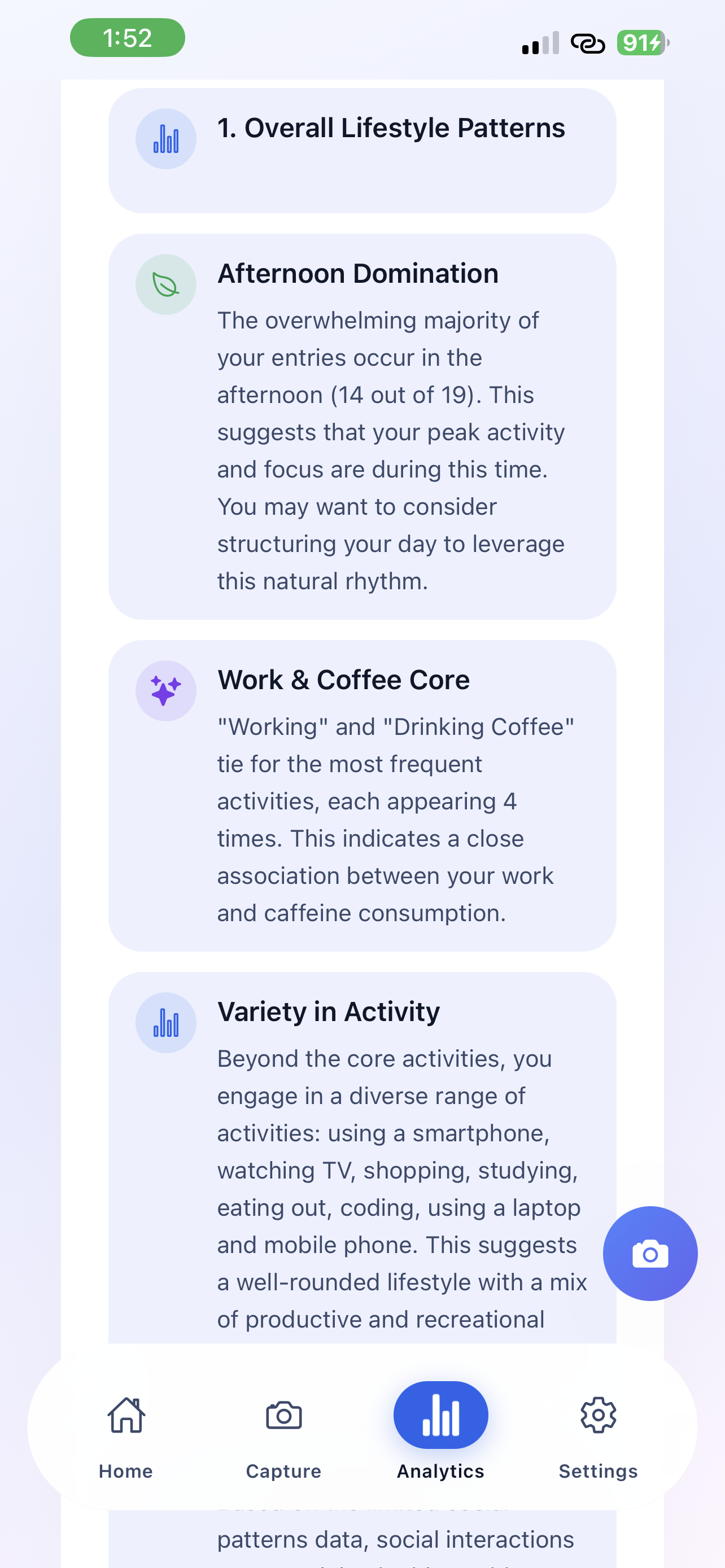 Capture confirmation screen