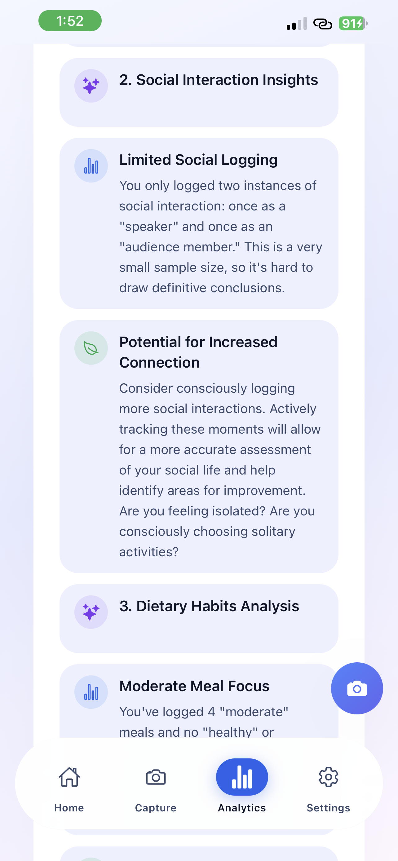 Weekly timeline view
